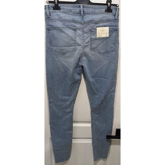 NWT Fidelity | Gwen High Waist Ripped Skinny Jeans In Skyline - Picture 3 of 11